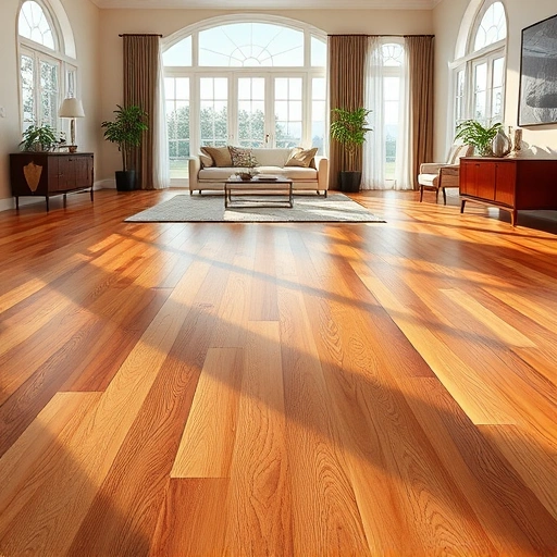 Perfectly installed hardwood flooring in Punta Rassa, FL, features warm tones and expert craftsmanship in a stylish room.