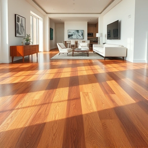 Beautiful wood flooring installation in a modern Marco Island living space with rich tones and elegant decor.