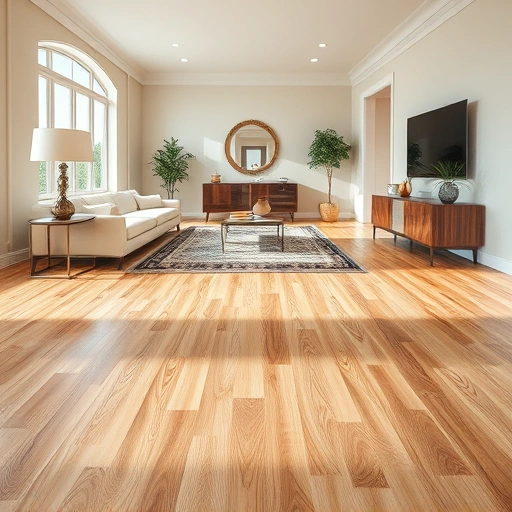 Completed flooring installation in Chokoloskee FL with natural wood tones, polished finish, and elegant interior decor.