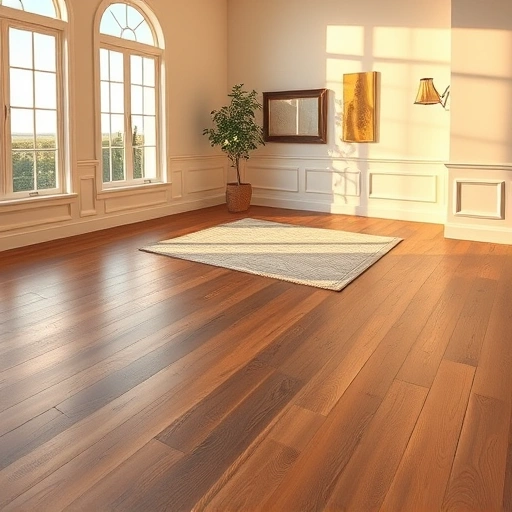 Engineered wood flooring installation in Naples FL with natural grains and warm sunlight highlighting craftsmanship.