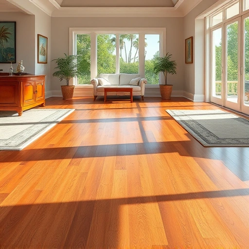 Beautiful hardwood flooring installation in Captiva FL, showcasing rich grain patterns and natural light ambiance.