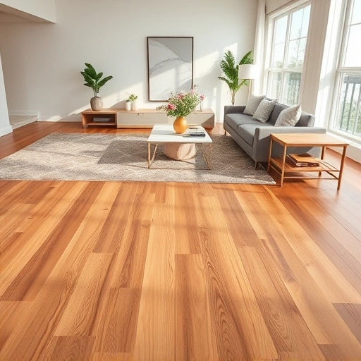 Completed herringbone wood flooring installation in Fort Myers Beach FL, showcasing natural textures and elegant decor.