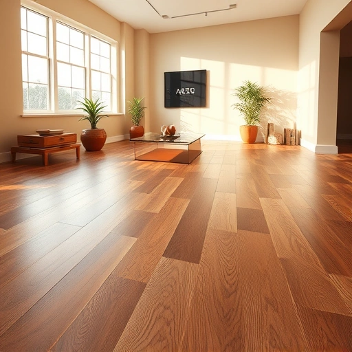 Completed wood flooring installation in a spacious Sarasota room with polished planks and natural light.