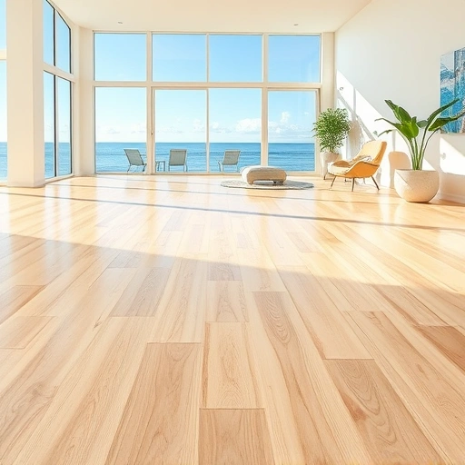 Spacious sunlit room with polished light flooring and coastal decor reflecting Naples' relaxed luxury.