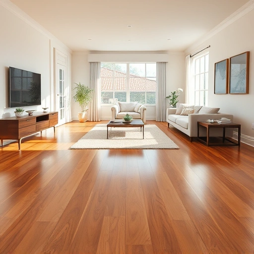Spacious living room in Cypress Lake FL featuring elegant hardwood flooring, natural light, and stylish decor.