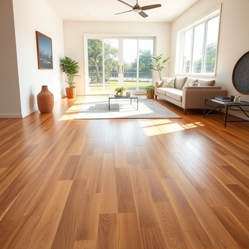 Completed wood flooring installation in Matlacha FL with polished oak planks and inviting decor in a bright living space