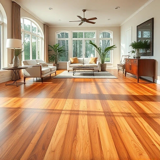 Stunning hardwood flooring installation in Cypress Lake FL with warm tones and polished finish in an elegant interior.