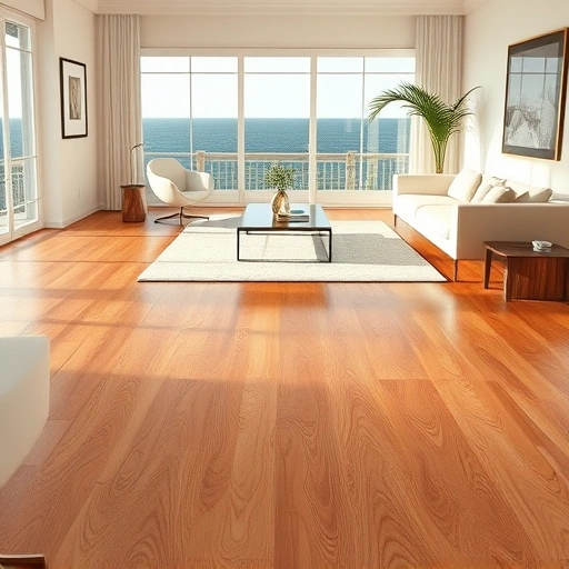 Polished hardwood floor in Naples, FL with warm tones, elegant furniture, and natural light creating an inviting space.