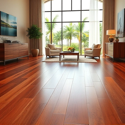 Wood flooring installation in Goodland FL showcases polished hardwood planks and inviting natural light in a sophisticated interior.