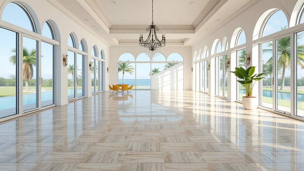 Flooring installation in a modern living room in Villas, FL.