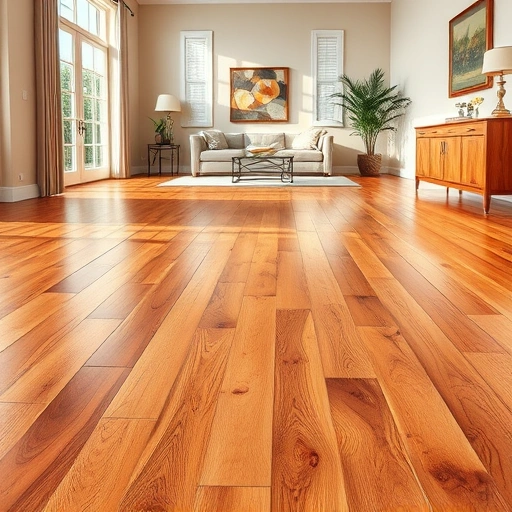 Beautifully installed hardwood flooring in a spacious, well-lit room in Immokalee, FL with elegant furnishings.
