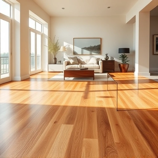 Beautiful wood flooring installation in Pelican Bay FL, featuring warm hardwood tones and elegant sunlit room decor.