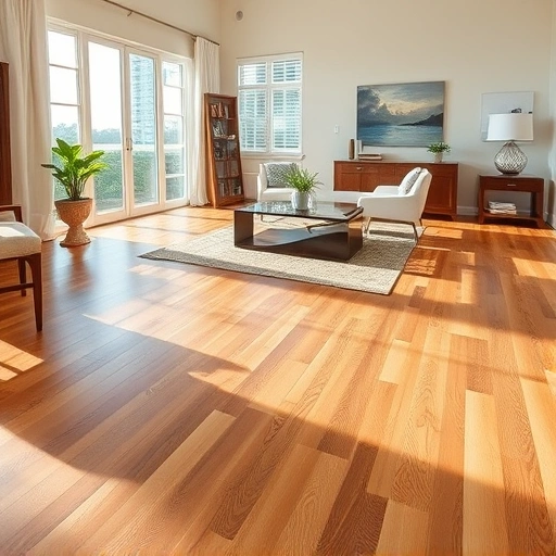 Beautiful hardwood flooring installation in Matlacha FL with warm tones, intricate grains, and stylish decor.
