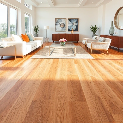 Luxurious villa living room with rich wood flooring, modern furniture, and elegant decor in Villas, FL.
