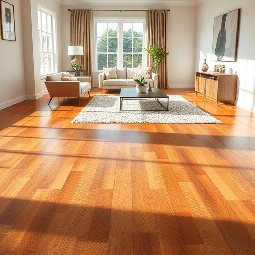 Beautifully installed polished wood flooring in a stylish room with elegant furniture and natural light accents.