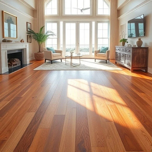 Perfectly installed wood flooring in Boca Grande FL, showcasing warm tones and a coastal-inspired interior design.