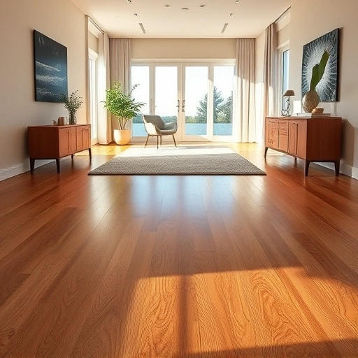 Wood flooring installation in Isles Of Capri FL featuring rich oak finish, elegant baseboards, and natural light ambiance.
