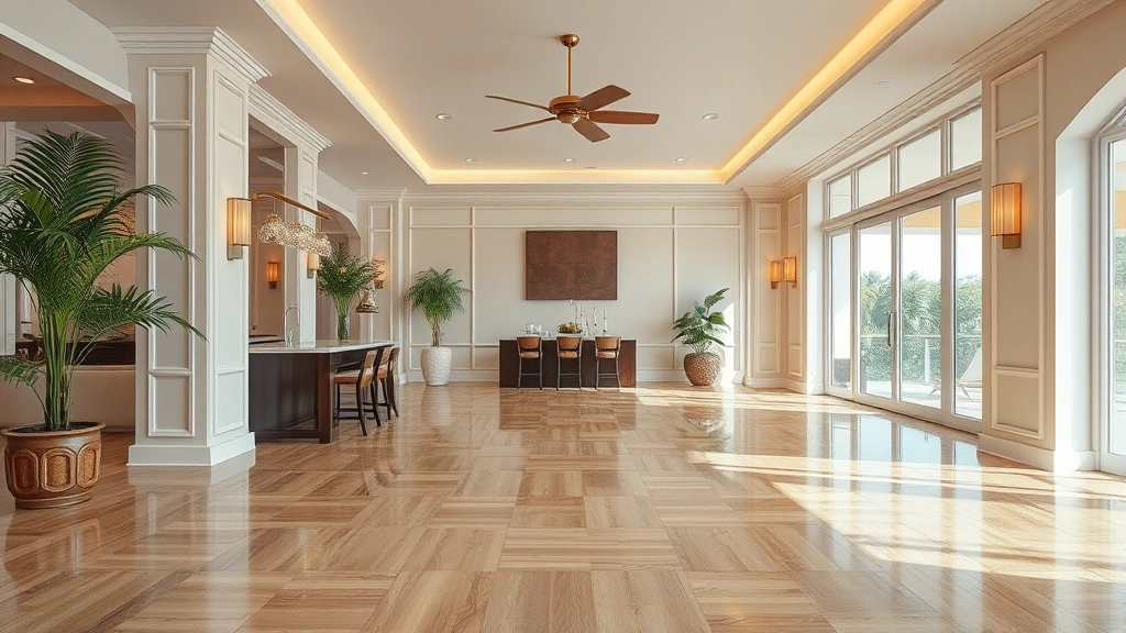 Flooring options displayed in a showroom in Fort Myers, FL.
