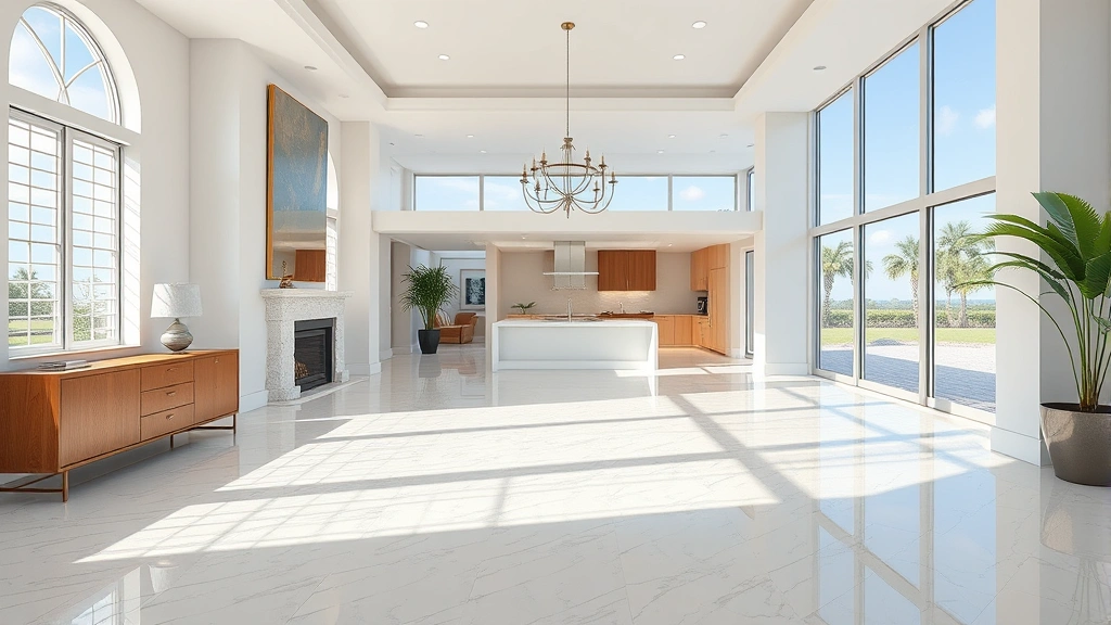 Flooring installation in a modern living room setting in Estero, FL.