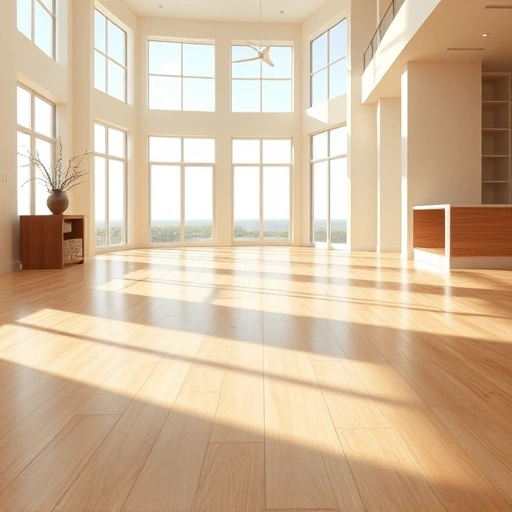 Sunlit room with polished hardwood or elegant tile flooring in warm tones reflecting Naples' coastal beauty.