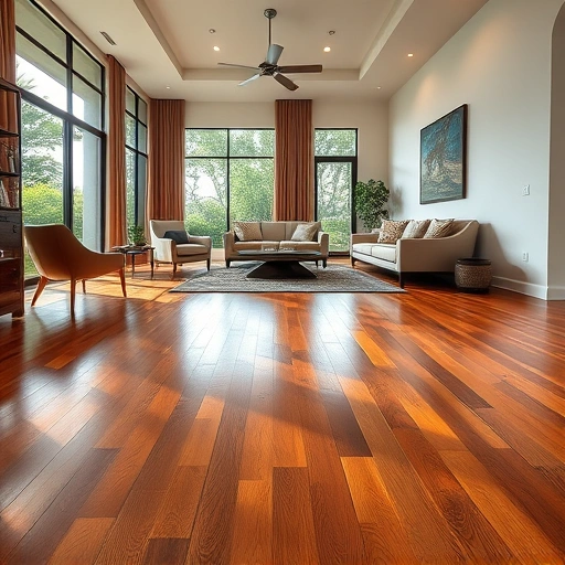 Luxurious wood flooring installation in a stylish Lely Resort home with elegant decor and natural light.
