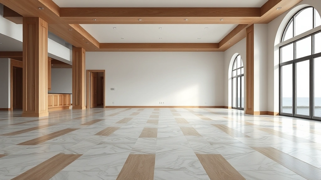 Flooring in Iona, FL showcasing elegant wood and tile design in a modern living space.