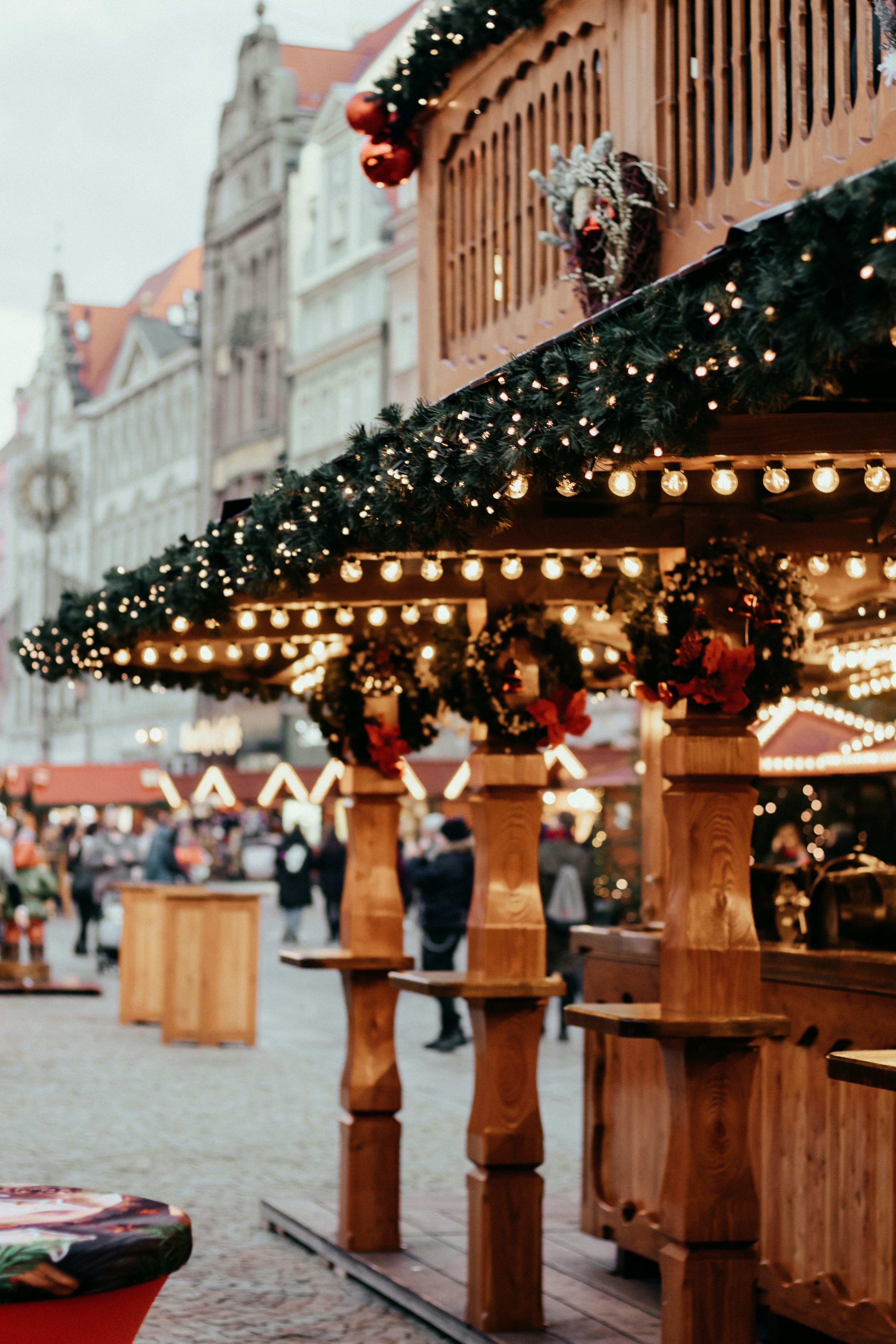 Christmas market evening