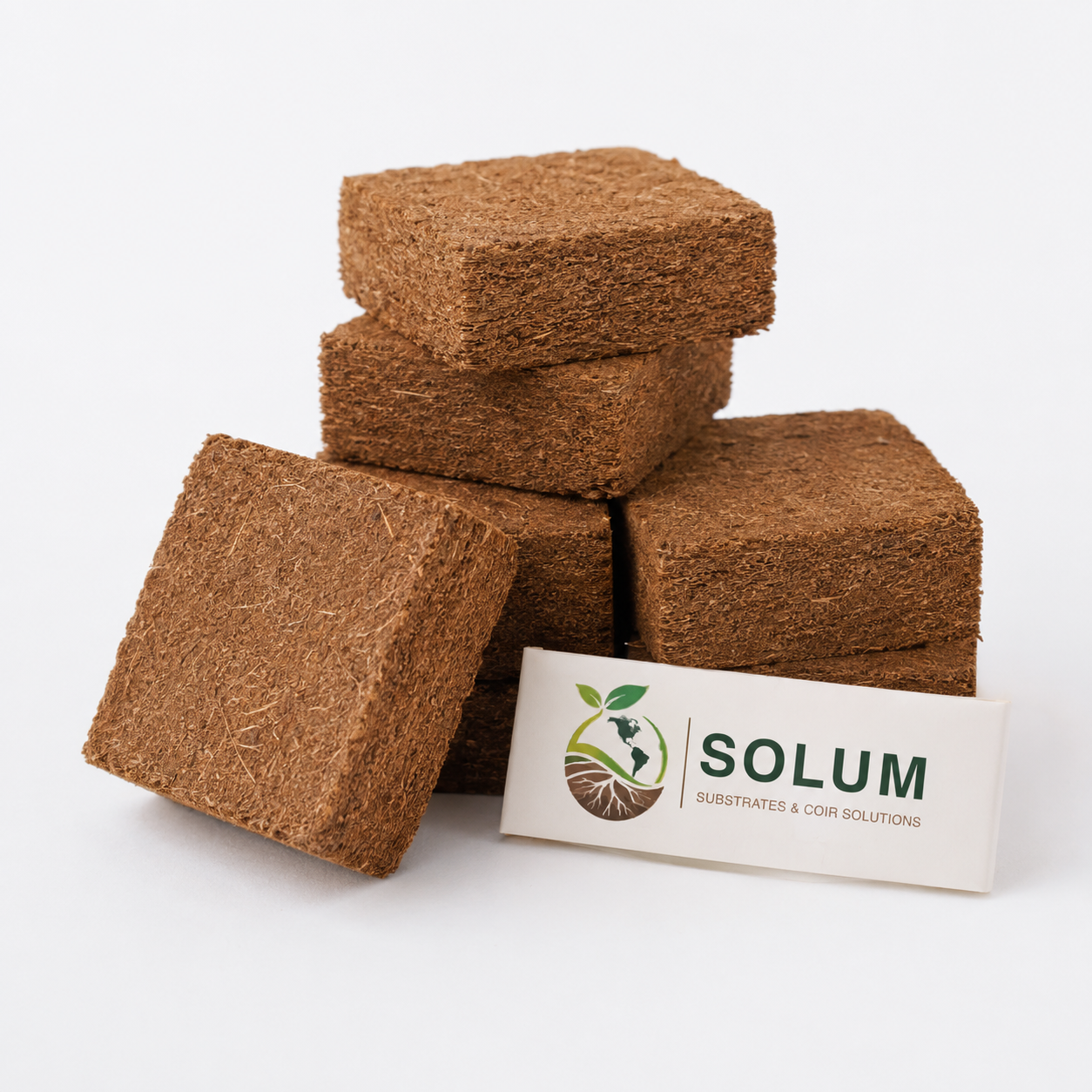 Cubos de cultivo de coco SOLUM para propagacion e hidroponia
