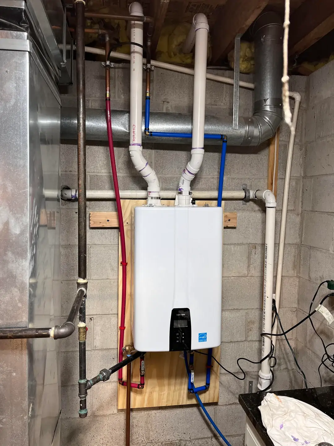 Tankless water heater installation by Navraj Air Systems