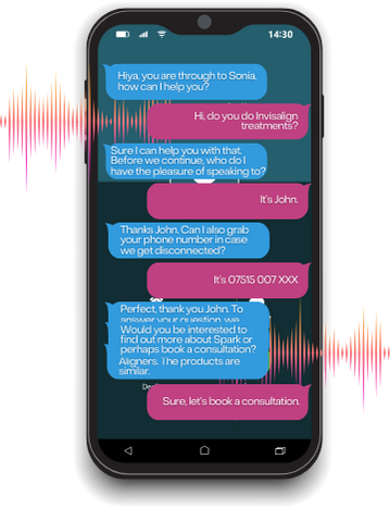 Screenshot showing the AI Receptionist script