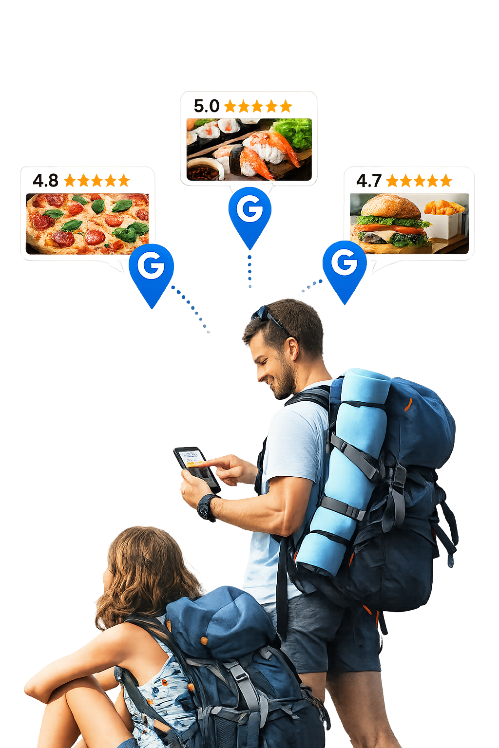 Business attracting more leads with positive Google reviews.