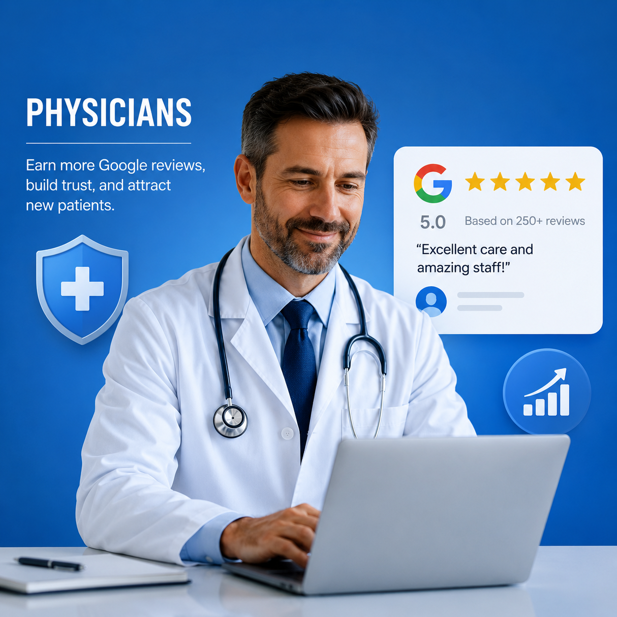 Medical practice generating more positive Google reviews