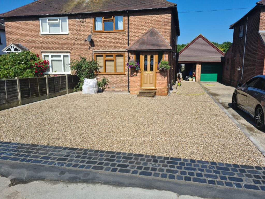 Driveway installation completed by Greenlake Landscapes and Driveways