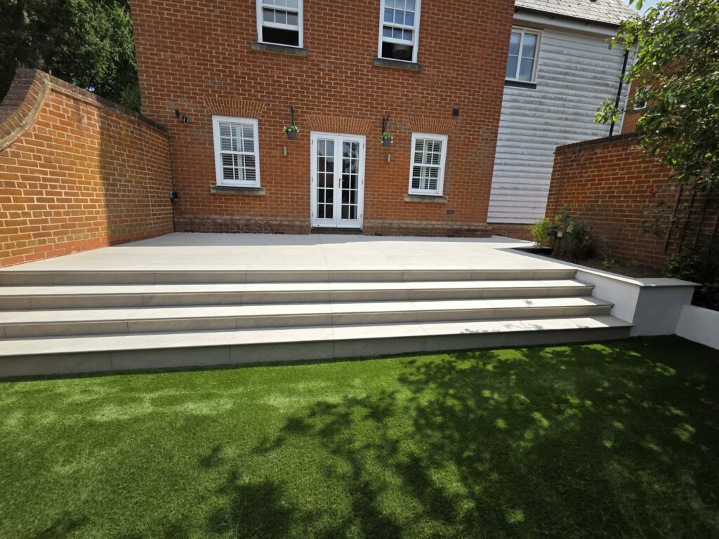 Garden brickwork completed by Greenlake Landscapes and Driveways