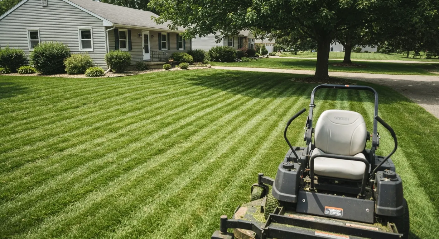 Professional lawn mowing service
