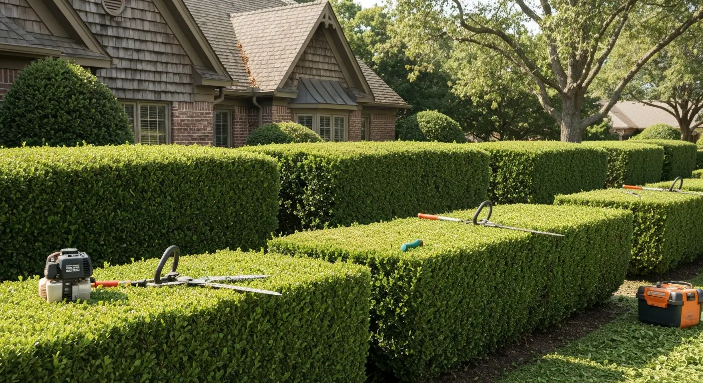 Formal hedge trimming in Greenwood