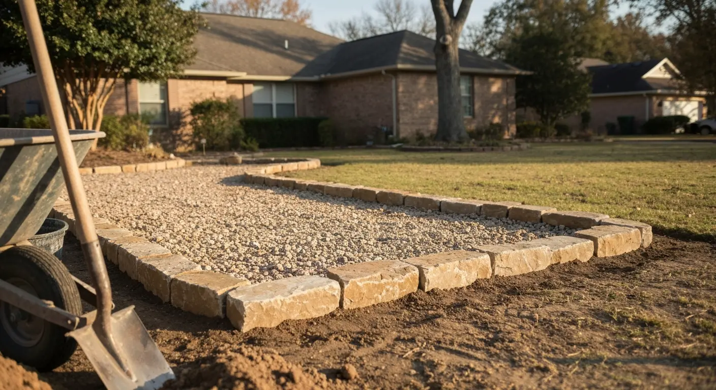Rock removal and replacement project in Greenwood