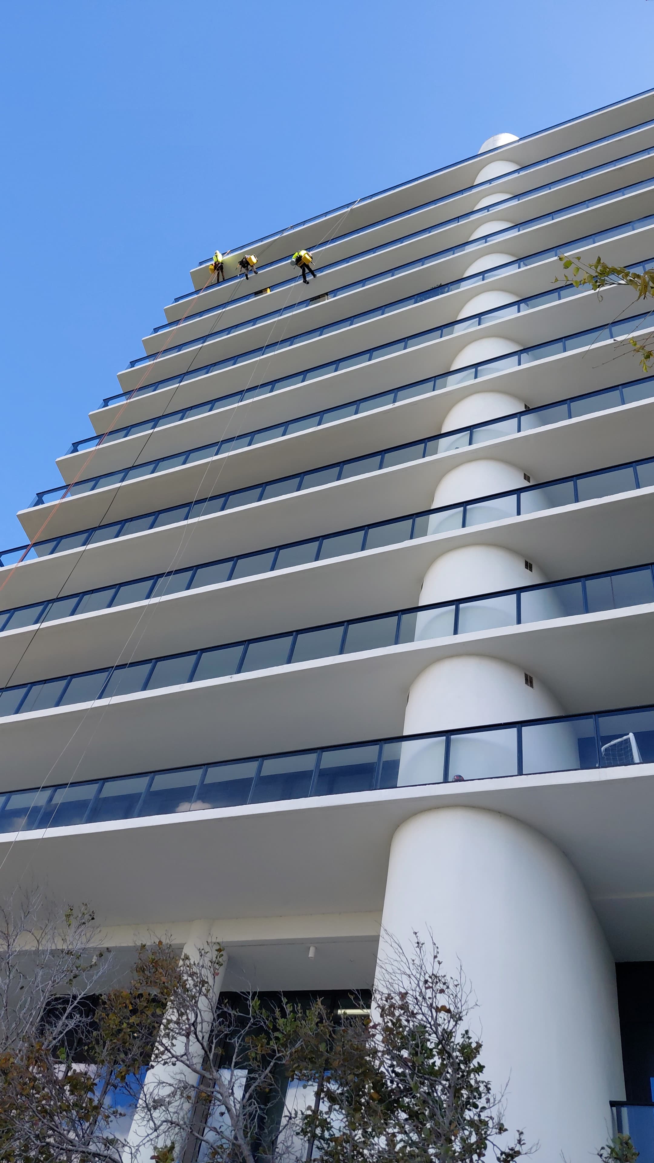 Certified rope access anchor system and edge protection on rooftop