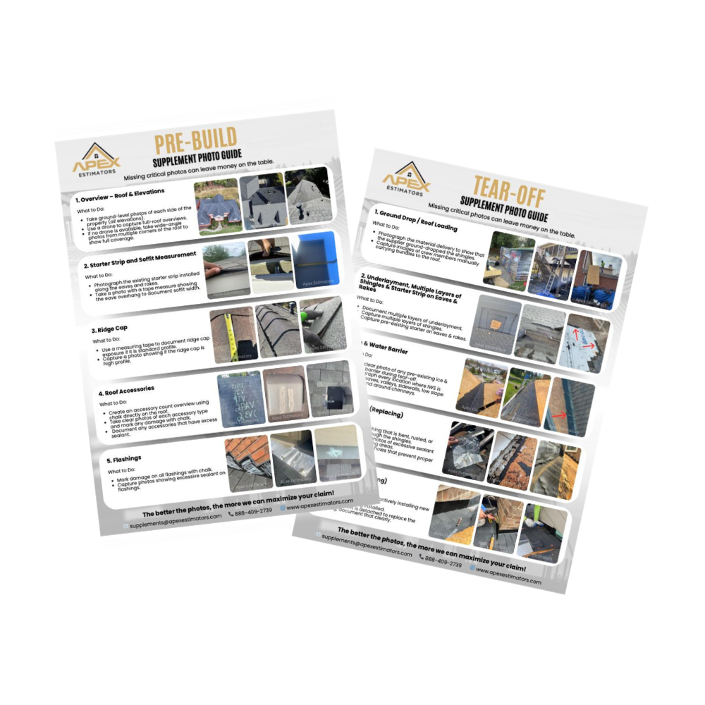 Pre-Build and Tear-Off supplement photo guides