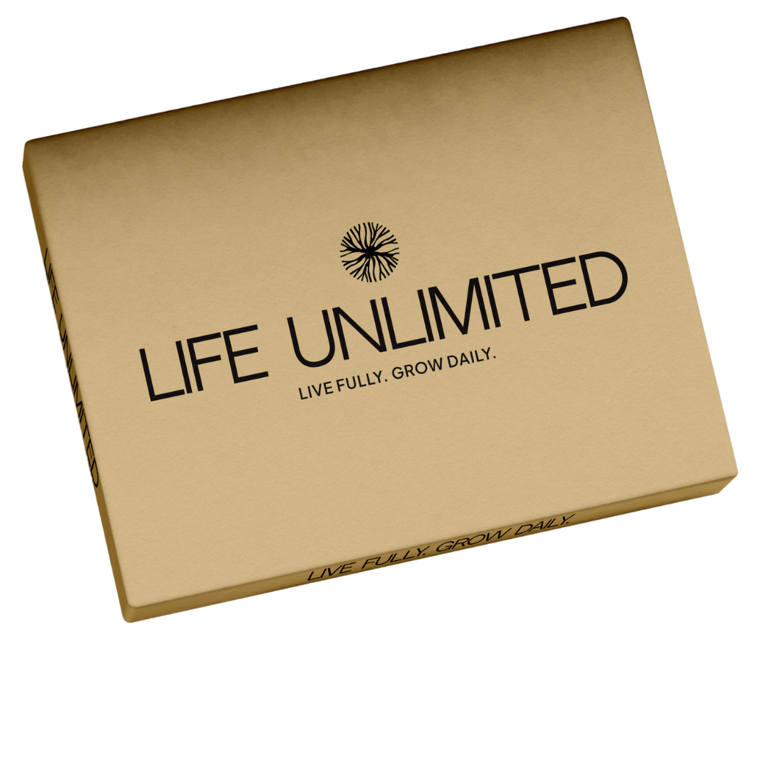 Life Unlimited Kit. A comprehensive personal growth toolkit including guides, exercises, and resources designed to help individuals align, discover purpose, and create meaningful impact. Features organized, accessible, and growth-focused design elements.