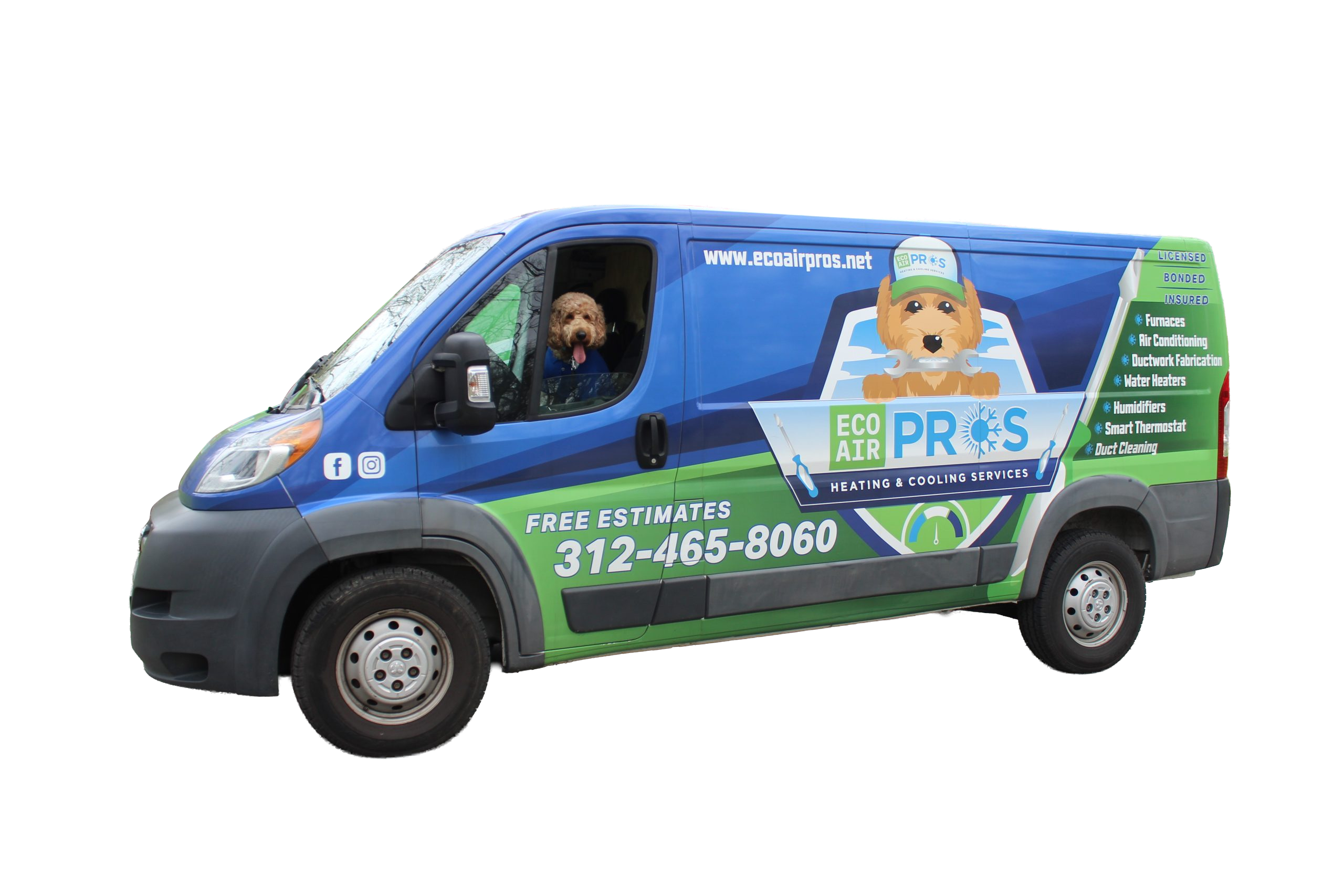 Eco Air Pros service van &mdash; serving Chicago, IL and Chicagoland