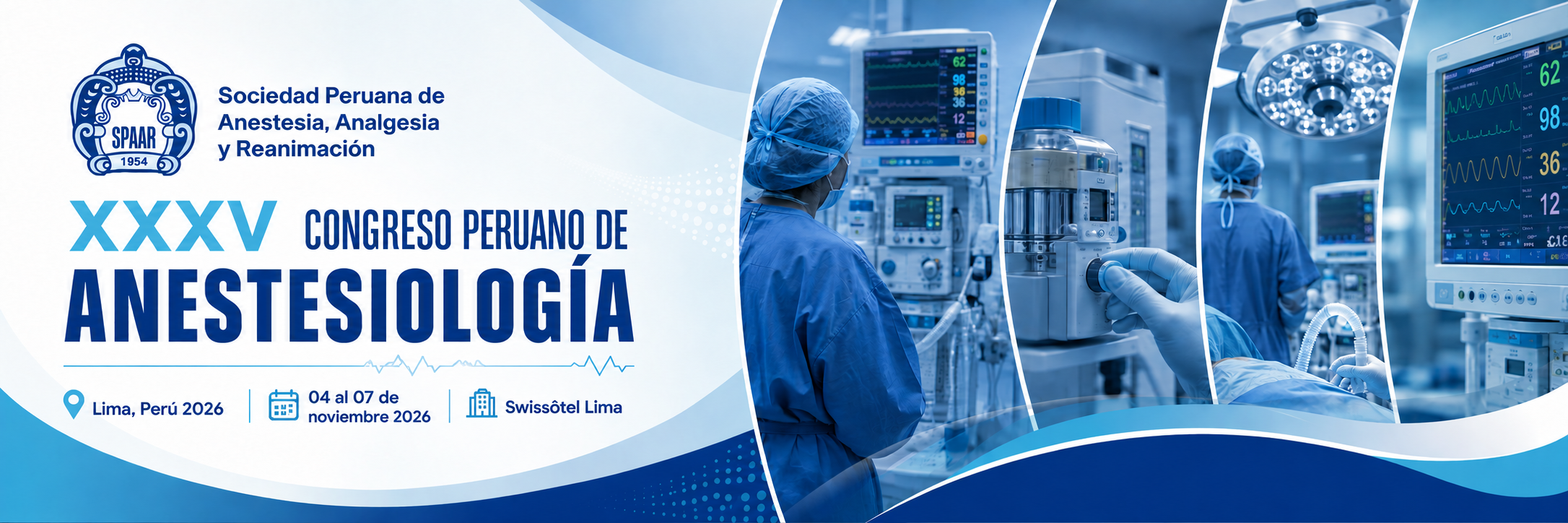 XXXV Congreso Peruano de Anestesiología 2026, del 04 al 07 de noviembre de 2026 en Swissôtel Lima