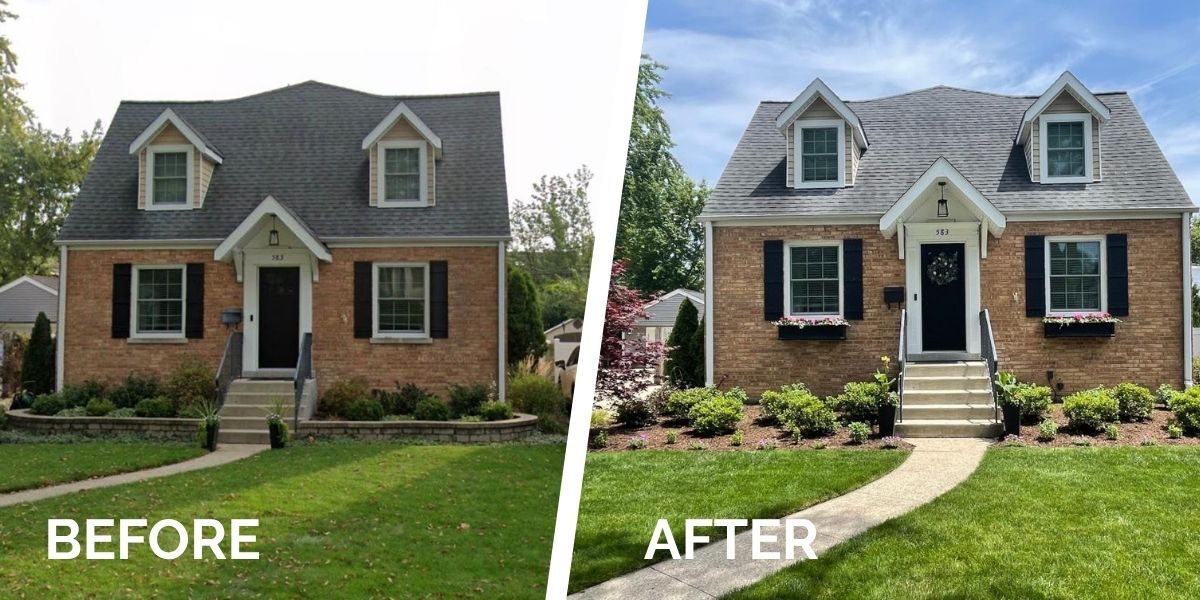 elmhurst front yard landscape transformation before and after elmhurst front yard landscape transformation before and after