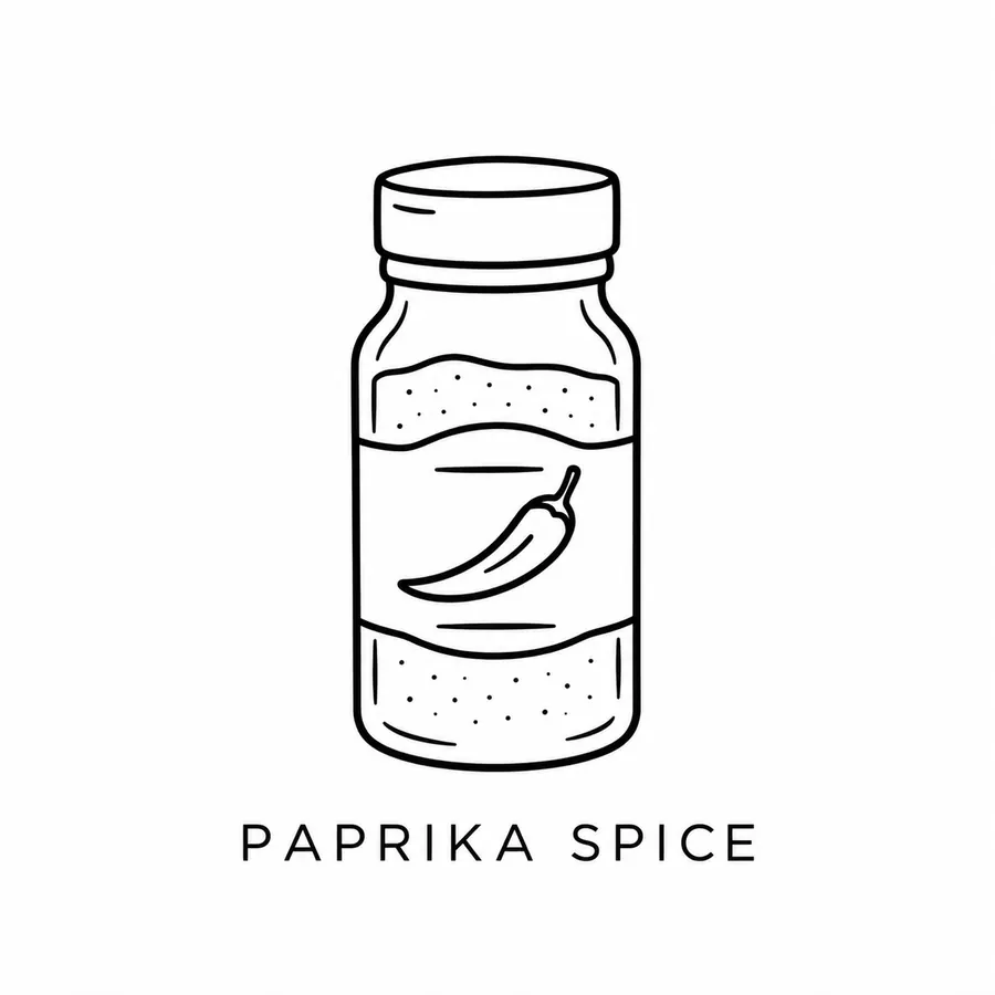 Flash tattoo design: line drawing of paprika