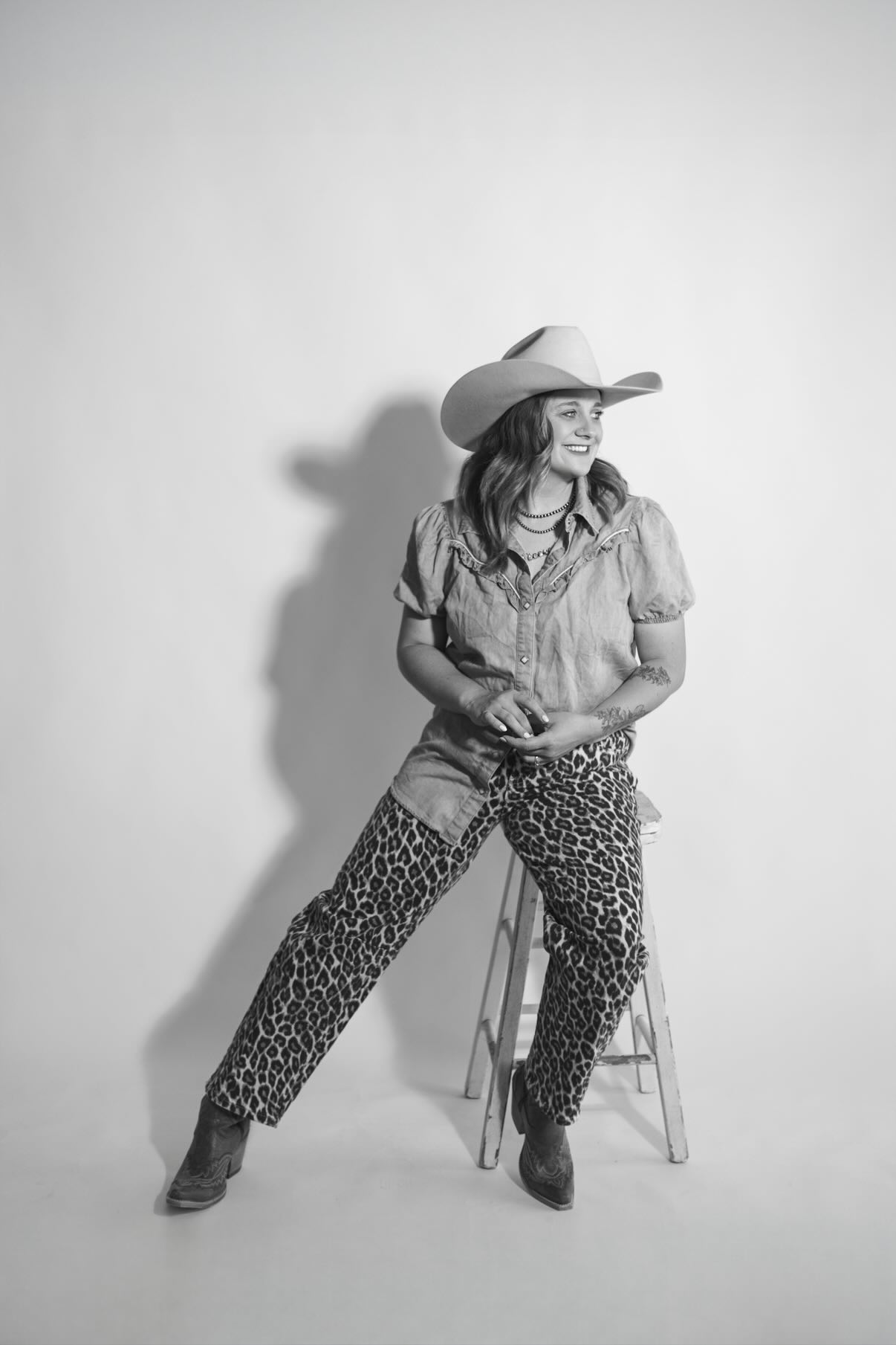 Callie Wagner black and white lifestyle photo
