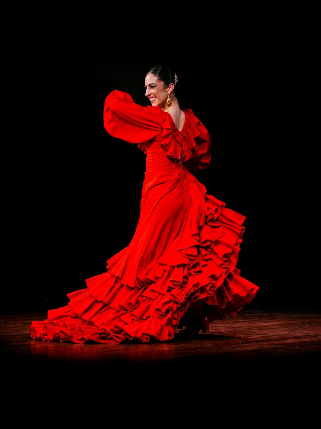 Cuadro flamenco en escenario