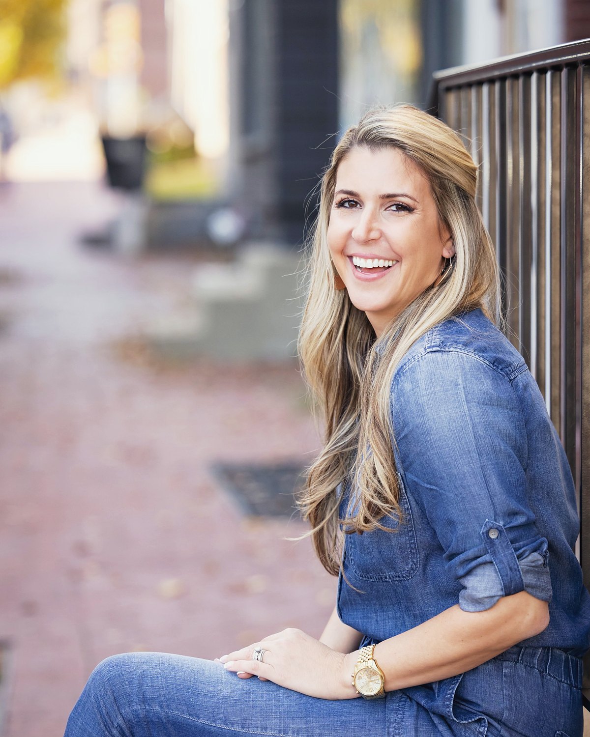 Carissa Hetrick smiling on a city street