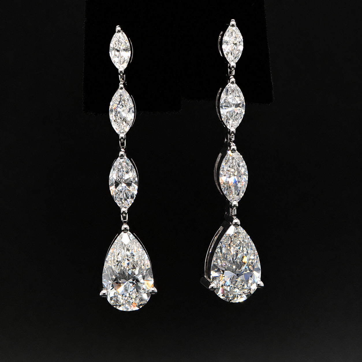 Kisme Noir Marquise Drop Earrings