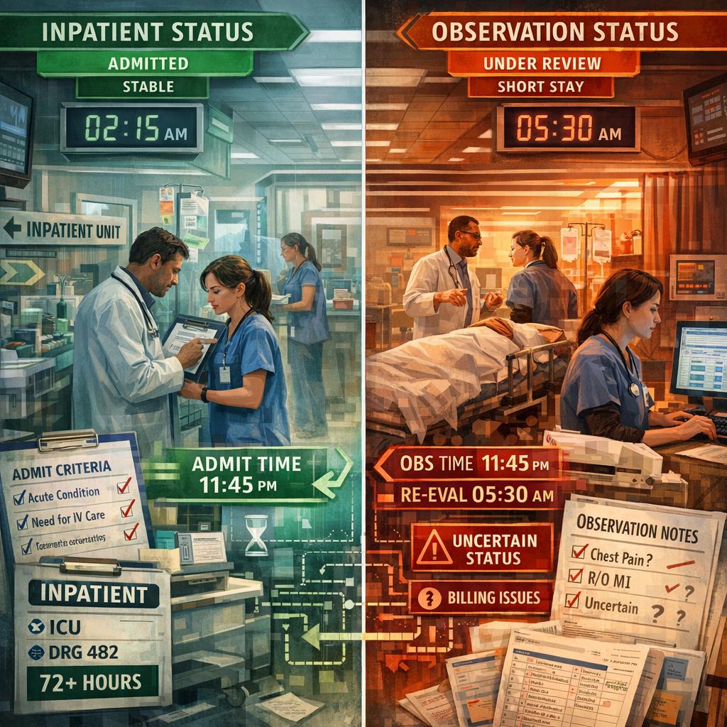 Emergency Room Observation Versus Inpatient Medicare Status in 2026