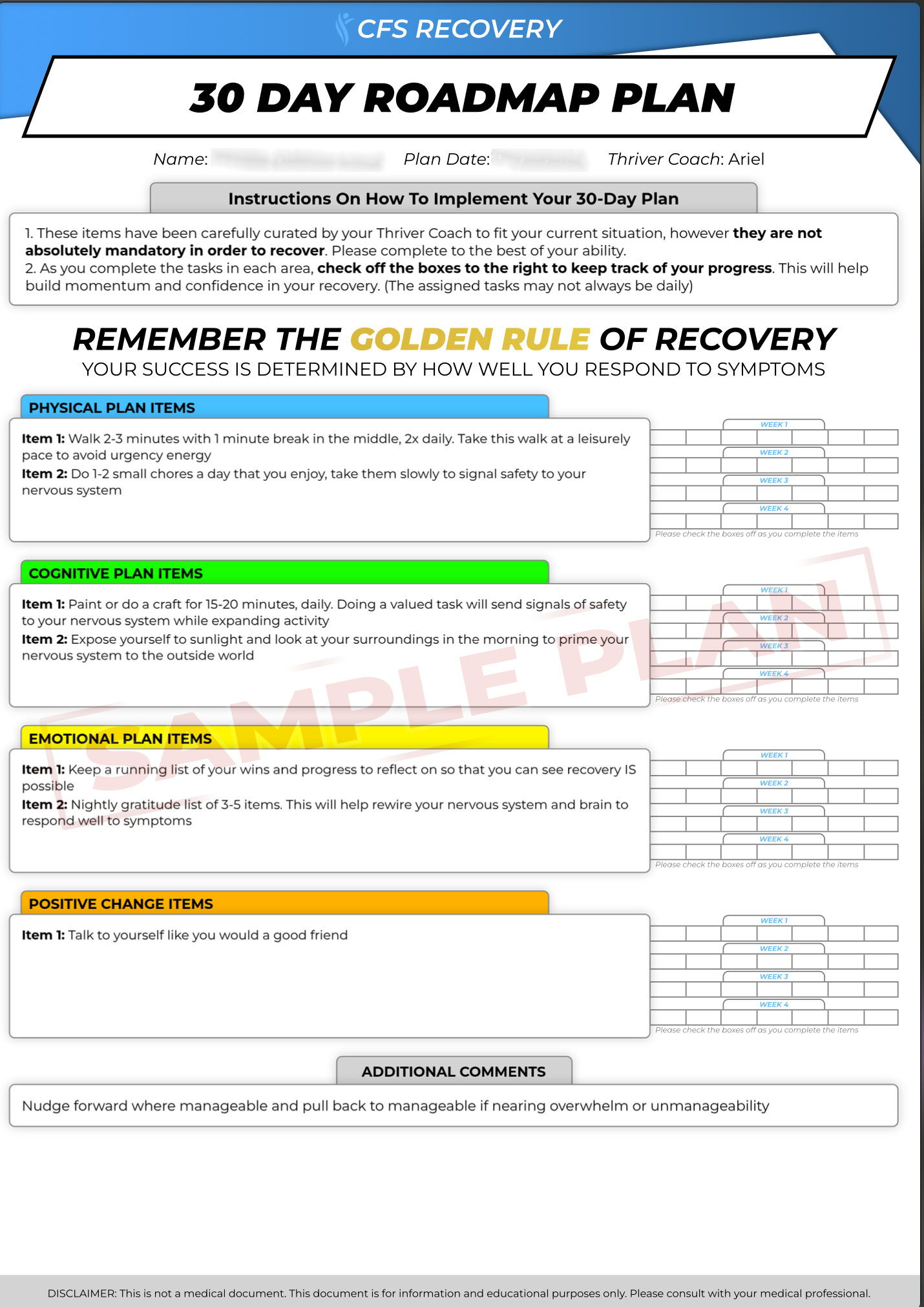 Recovery Plan - Stage 2